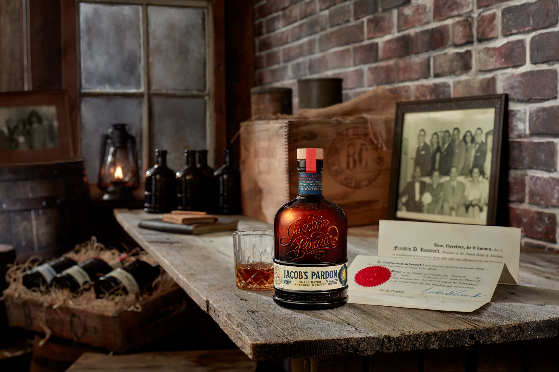 Jacobs Pardon Whiskey| Bottle Photography in Rustic Environment 